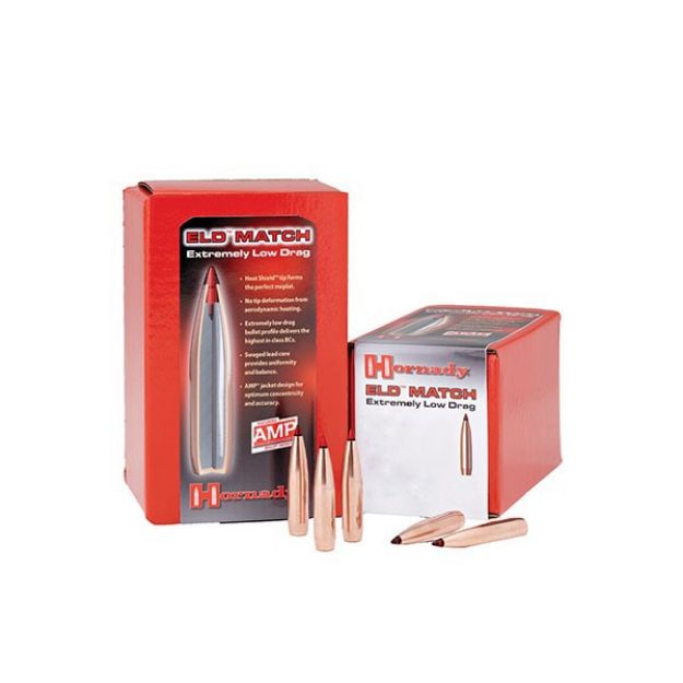 Picture of Hornady Bullets 30 Cal .308 208Gr Eld-M Match 100Ct 15Bx/C