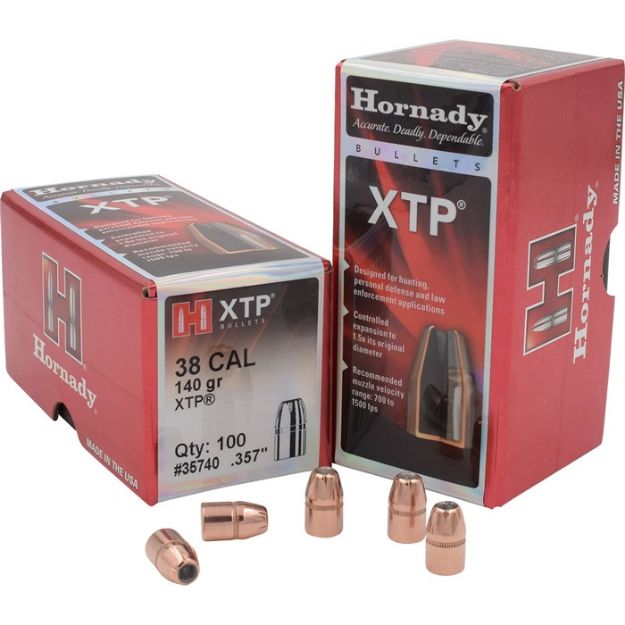 Picture of Hornady Bullets 38 Cal .357 140Gr Xtp 100Ct 25Bx/Cs