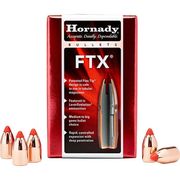 Picture of Hornady Bullets 44 Cal .430 265Gr Ftx 50Ct 15Bx/Cs
