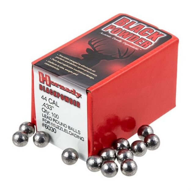 Picture of Hornady .433 .44 Caliber Round Ball 100Ct 25Bx/Cs