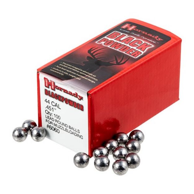 Picture of Hornady .451 .44 Caliber Round Ball 100Ct 25Bx/Cs
