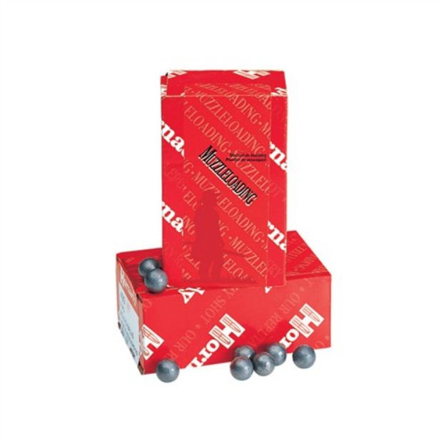 Picture of Hornady .490 .50 Caliber Round Ball 100Ct 25Bx/Cs