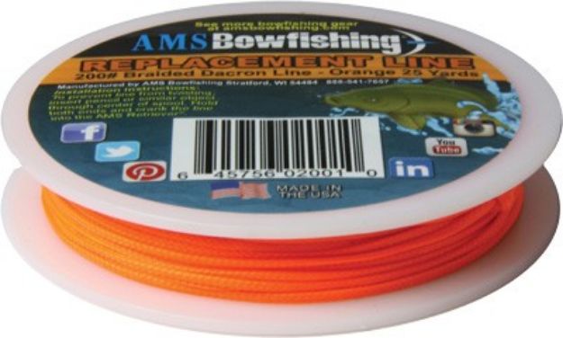 Picture of Ams Bowfishing Replacement Line Orange #200 25 Yards