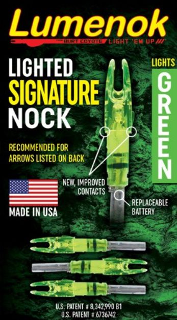 Picture of Lumenok Lighted Nock Signature Series Green 3Pk