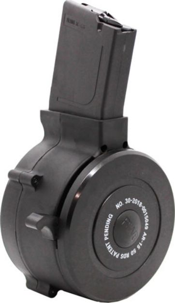 Picture of Iver Johnson Magazine Ar15 223 50Rd Drum Black Polymer