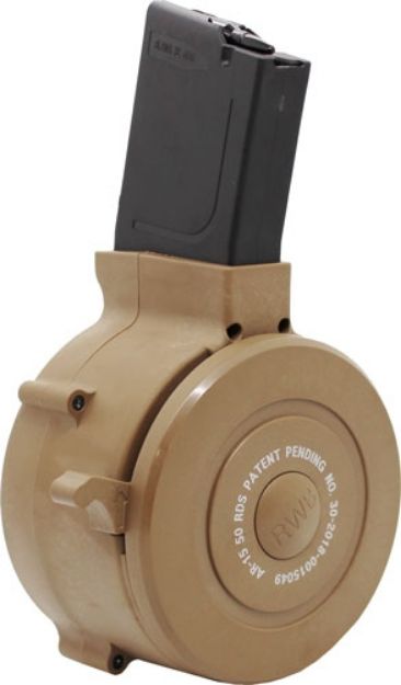 Picture of Iver Johnson Magazine Ar15 223 50Rd Drum Tan Poly