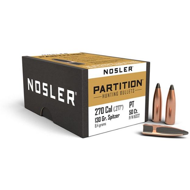 Picture of Nosler Bullets 270 Cal .277 130Gr Partition 50Ct