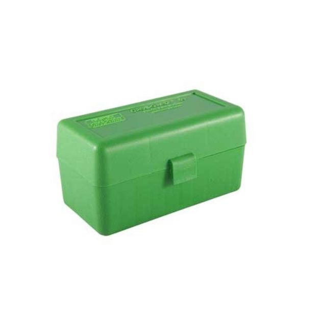Picture of Mtm Ammo Box Medium Rifle 50-Rounds Flip Top Style Green