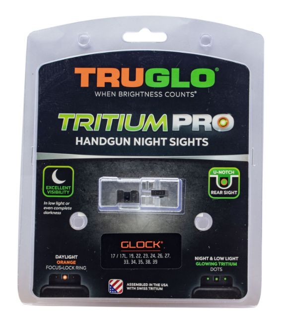 Picture of Truglo Sight Set For Glock Low Tritium Pro Orange W/U-Notch