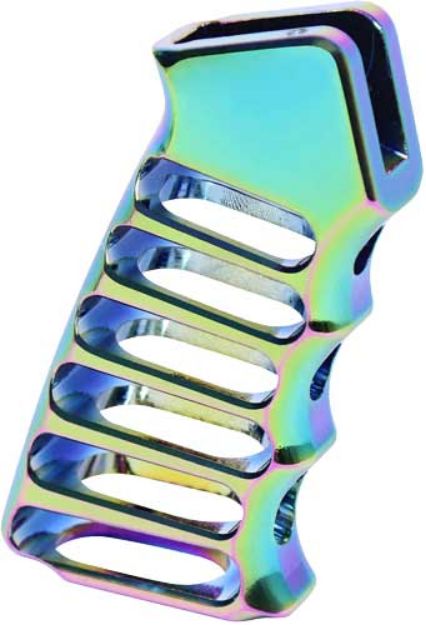 Picture of Guntec Ult Light Skeletonized Pistol Grip Rainbow Pvd Coat!