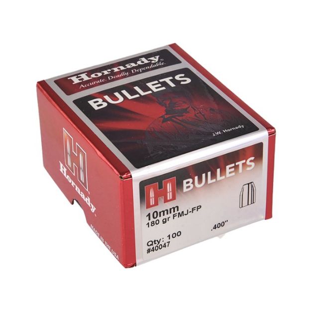 Picture of Hornady 10Mm  .400 180 Gr Fmj Fp  100Ct 15Bx/Cs