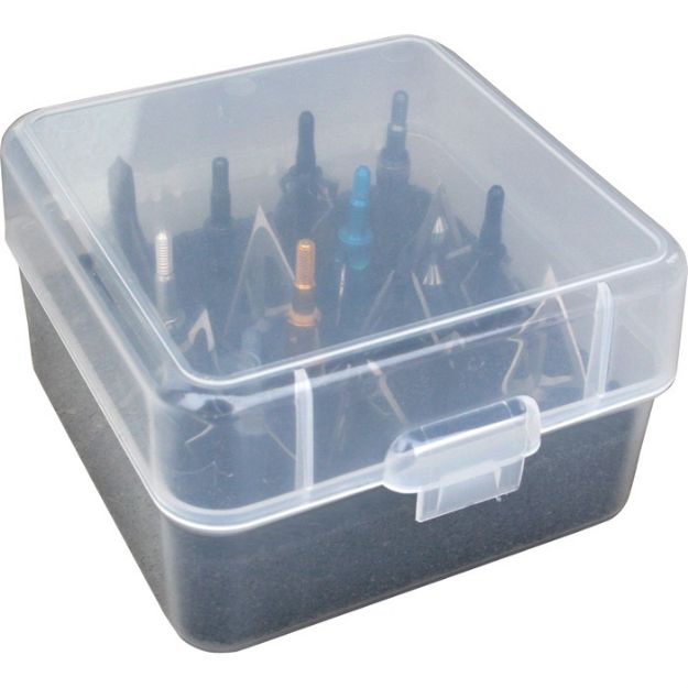 Picture of Mtm Mechanical Broadhead Case Holds 16 Broadheads Clear