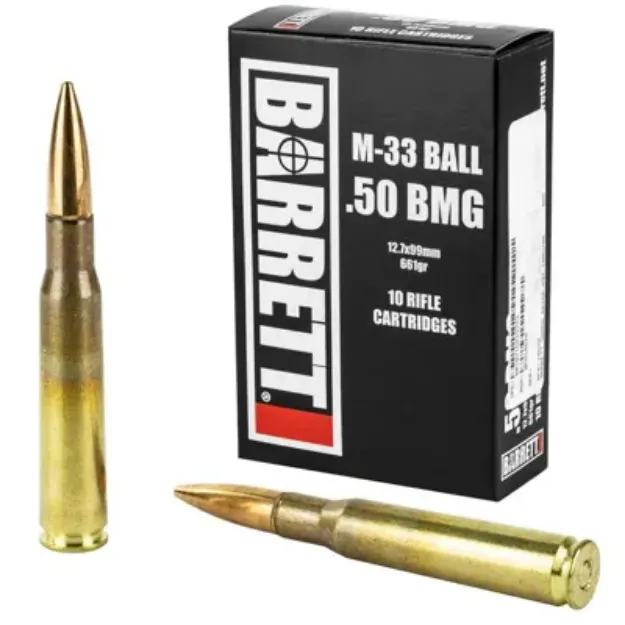 Picture of Barrett 50Bmg Precision 660Gr Solid Copper 10Rd Bx