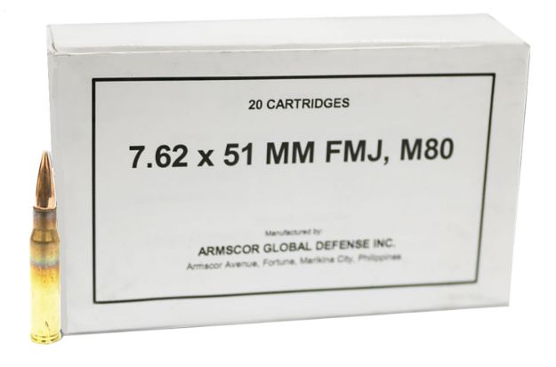 Picture of Armscor Precision M80 7.62X51mm Nato 147 Gr Full Metal Jacket (Fmj) 20 Per Box/10 Cs 