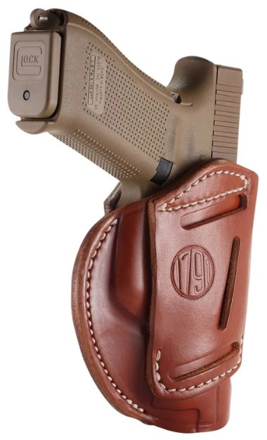 Picture of 1791 Gunleather 3-Way Iwb/Owb Size 06 Classic Brown Leather Belt Loop Fits Beretta 92 Fits Walther Ppq Fits Sig P320 Ambidextrous Hand 