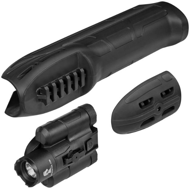 Picture of Adaptive Tactical Ex Performance Forend With 300 Lumen Flashlight, Black Polymer, Concealed 2" Picatinny, Fits Remington 870/1100/11-87 