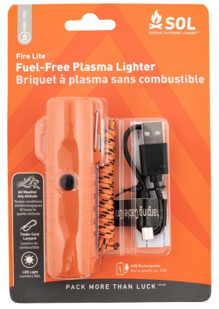 Picture of Survive Outdoors Longer Fire Lite Fuel Free Lighter Orange Includes Usb Cable / Lanyard 