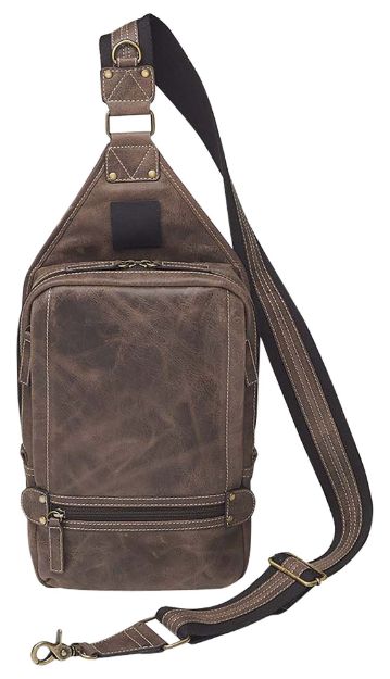 Picture of Gun Toten Mamas/Kingport Sling Backpack Leather Brown Includes Standard Holster 