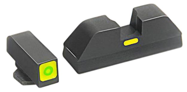 Picture of Ameriglo Cap Sight Set For Glock Black | Green Tritium With Lumigreen Outline Front Sight With Black Lumigreen Rear Sight 
