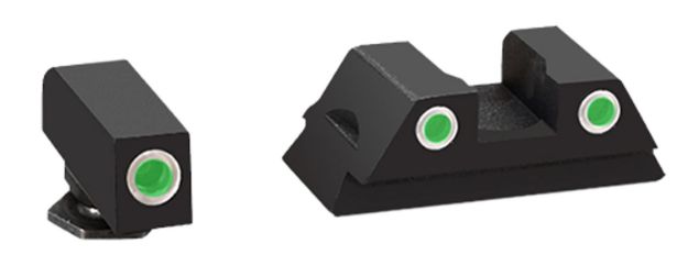 Picture of Ameriglo Classic Tritium Sight Set For Glock Black | Green Tritium White Outline Front And Rear 
