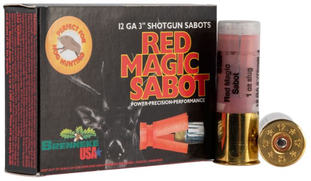 Picture of Brenneke Red Magic Hunting 12 Gauge 3" 1 Oz Sabot Slug Shot 5 Per Box/ 50 Cs 
