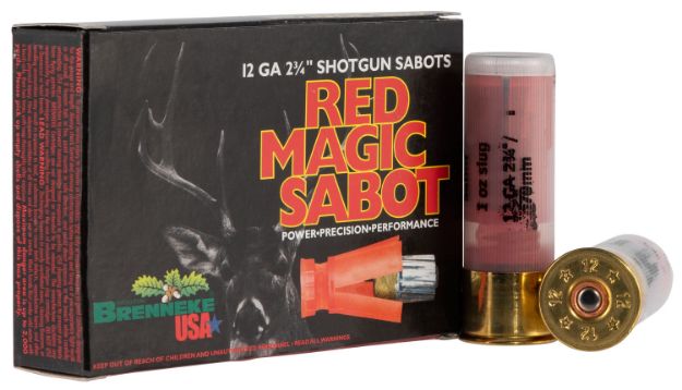 Picture of Brenneke Red Magic Hunting 12 Gauge 2.75" 1 Oz Sabot Slug Shot 5 Per Box/ 50 Cs 