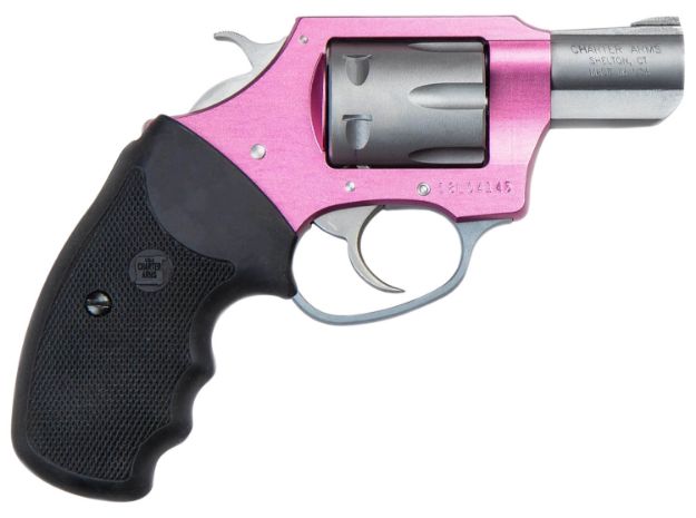 Picture of Charter Arms Pathfinder Lite Pink Lady 22 Lr 8Rd Shot 2" Matte Stainless Pink Pink Aluminum Frame Matte Stainless Cylinder Black Finger Grooved Rubber Grips 