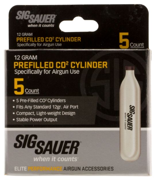 Picture of Sig Sauer Airguns Co2 Cylinders 12 Gram 5 Per Pack 