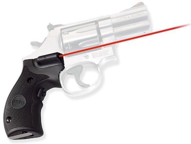 Picture of Crimson Trace Lg306 Lasergrips 5Mw Red Laser With 633Nm Wavelength & Black Finish For Round Butt S&W K&L Frame 