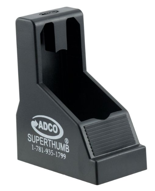 Picture of Adco Super Thumb Mag Loader Double Stack Style, Black Polymer, For Use W/Multi-Caliber Pistols Including Keltec 9 & 40, Springfield Xds, Xdm, Xd40 