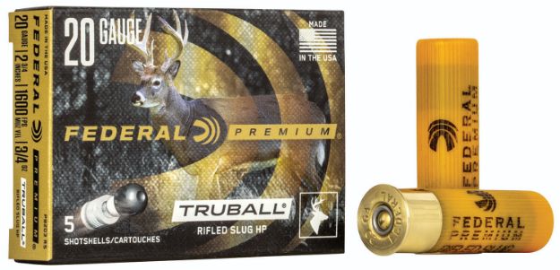 Picture of Federal Premium Vital-Shok Truball 20 Gauge 2.75" 3/4 Oz Rifled Slug Shot 5 Per Box/50 Cs 