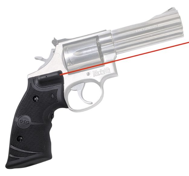 Picture of Crimson Trace Lg308 Lasergrips 5Mw Red Laser With 633Nm Wavelength & 50 Ft Range Black Finish For Round Butt S&W Hog Hunter K & L Frame 