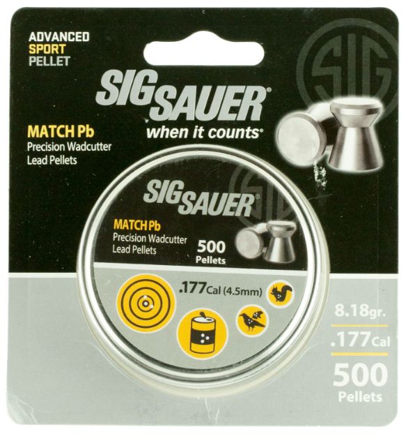 Picture of Sig Sauer Airguns Match 177 Lead Flat Nose 500 Per Tin 