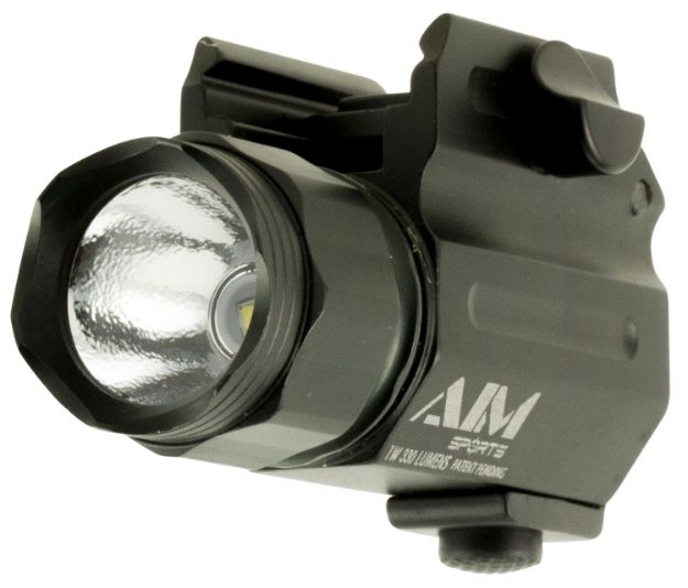 Picture of Aim Sports Compact Weapon For Compact Pistol 330 Lumens Output White/Red/Green/Blue Cree Led Light Weaver Quick Release Mount Black Anodized Aluminum 