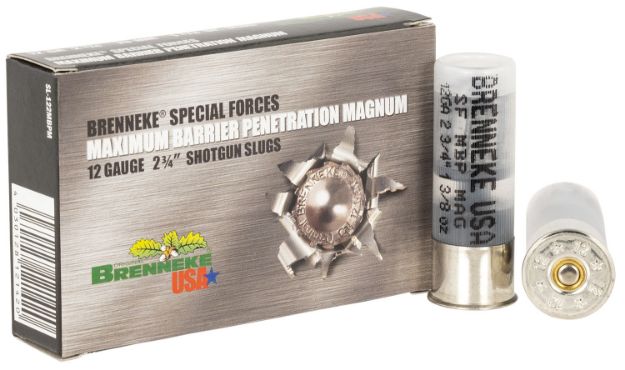 Picture of Brenneke Special Forces Maximum Barrier Penetration Magnum 12 Gauge 2.75" 1 3/8 Oz Slug Shot 5 Per Box/ 50 Cs 