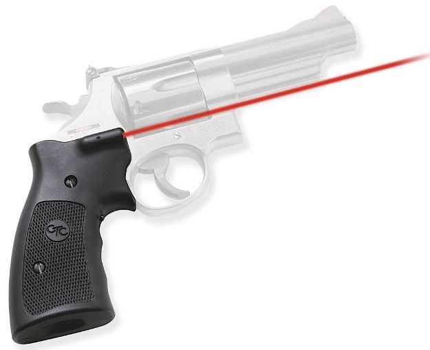 Picture of Crimson Trace Lg207 Lasergrips 5Mw Red Laser With 633Nm Wavelength & 50 Ft Range Black Frame For Square Butt S&W L, N, K Frame 