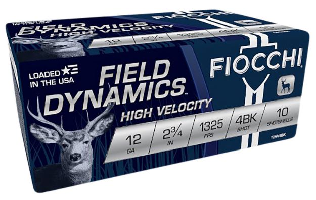 Picture of Fiocchi Field Dynamics High Velocity 12 Gauge 2.75" 27 Pellets 4 Buck Shot 10 Per Box/ 25 Cs 