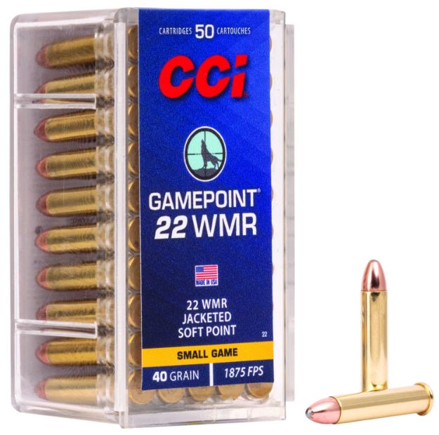 Picture of Cci Gamepoint Rimfire 22 Wmr 40 Gr Jacketed Soft Point (Jsp) 50 Per Box/ 40 Cs 