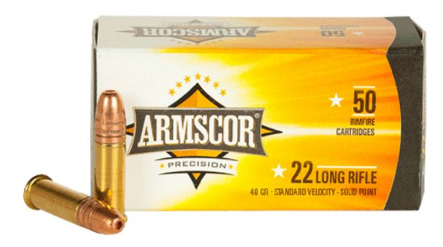 Picture of Armscor Precision Competition 22 Lr 40 Gr Standard Velocity Solid Point 50 Per Box/ 100 Cs 