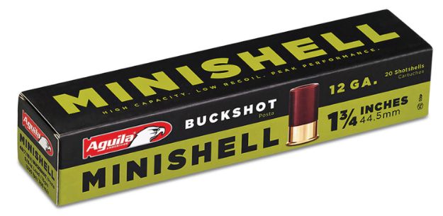Picture of Aguila Minishell Buckshot 12 Gauge 1.75" 5/8 Oz 4B (7P)/1B (4P) Shot 20 Per Box/ 25 Cs 