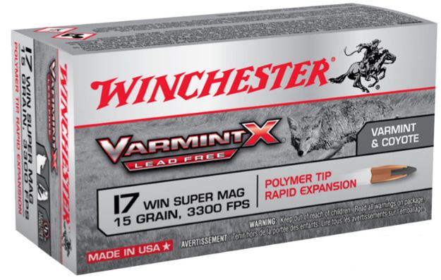 Picture of Winchester Ammo Varmint X Lead Free 17 Wsm 15 Gr Polymer Tip Rapid Expansion 50 Bx/10 Cs 
