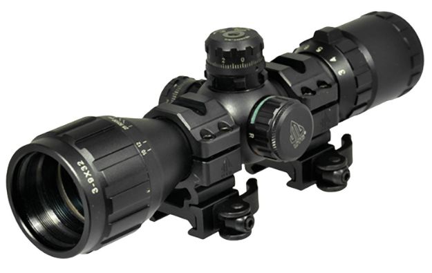 Picture of Utg Scp-M392aolw Bugbuster Black Hardcoat Anodized 3-9X32mm 1" Tube Illuminated Red/Green Mil-Dot Reticle 