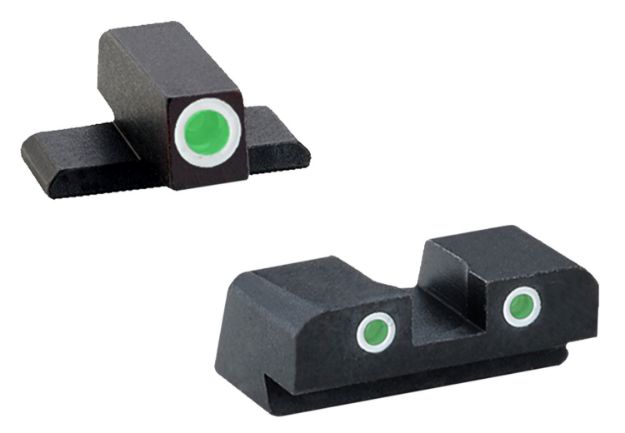 Picture of Ameriglo Classic Tritium Sight Set For Springfield Armory Xd Black | Green Tritium With White Outline Front And Rear 