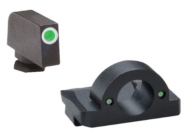 Picture of Ameriglo Ghost Ring Sight Set For Glock Black | Green Tritium With White Outline Front Sight Green Tritium Rear Sight 