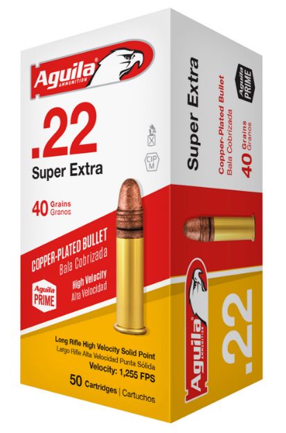 Picture of Aguila Super Extra Rimfire 22 Lr 40 Gr Copper-Plated Solid Point 50 Per Box/ 40 Cs 