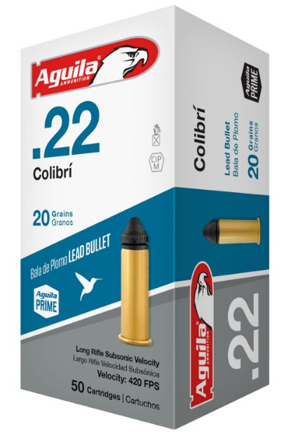 Picture of Aguila Colibri Rimfire 22 Lr 20 Gr Lead 50 Per Box/ 20 Cs 