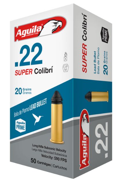 Picture of Aguila Super Colibri Rimfire 22 Lr 20 Gr Subsonic Lead 50 Per Box/ 20 Cs 