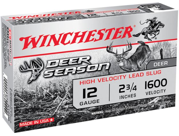 Picture of Winchester Ammo Deer Season High Velocity 12 Gauge 2.75" 1 1/8 Oz 1600 Fps Slug Shot 5 Bx/20 Cs 