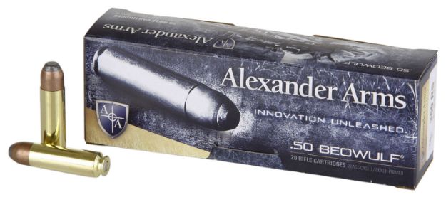 Picture of Alexander Arms Fp Hunting 50 Beowulf 400 Gr Flat Point (Fp) 20 Per Box/ 10 Cs 