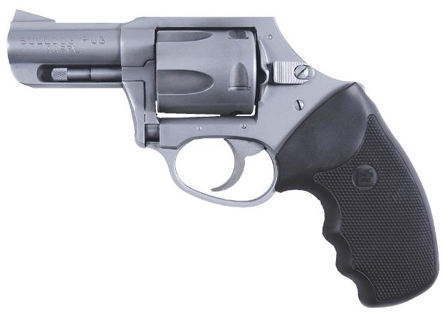 Picture of Charter Arms Bulldog 44 S&W Spl 5Rd 2.50" Stainless Steel Barrel, Cylinder & Frame W/Matte Finish, Dao Hammer, Finger Grooved Black Rubber Grip 